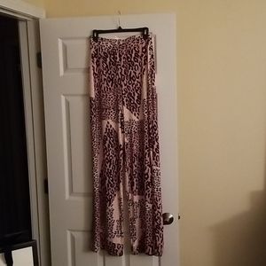 Pink cheetah print pants